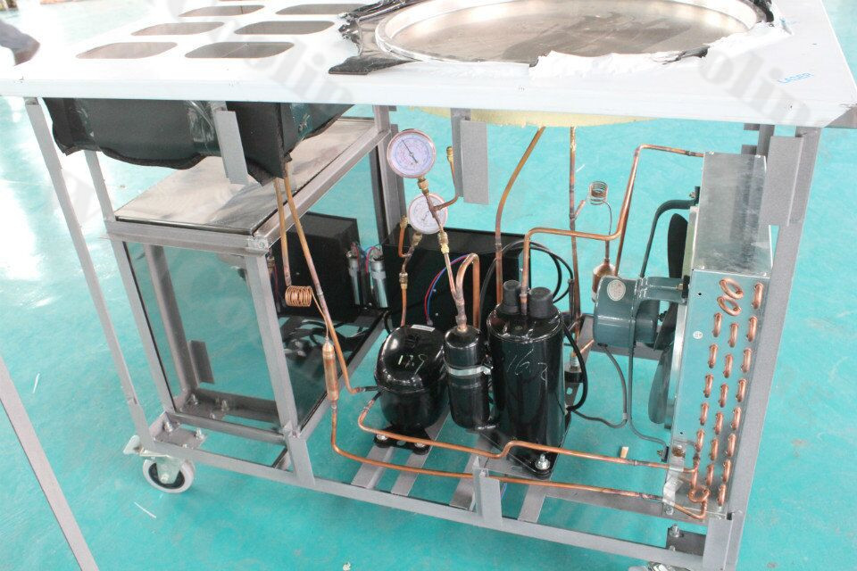 Customized Wholesale Fast Frozen Yogurt Ice Cream Roll Machine Single or Double Pans Ice Cream Roll Machine