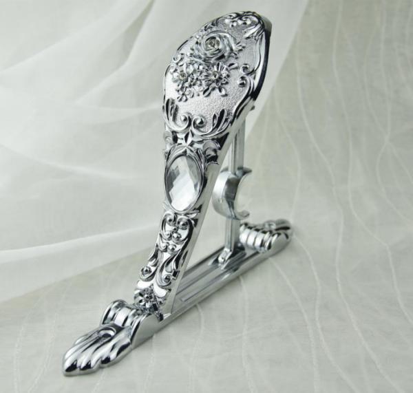 quality aluminium iron metal curtain rod bracket window curtain rod support bracket rose 28/19 Curtain rod bracket