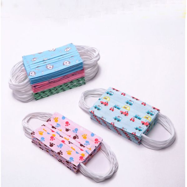 Printed Kids Protective Wearing Medical Mask 3 Ply For Baby Children