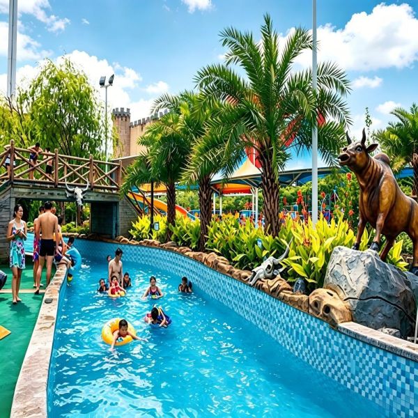 Commercial Lazy River Project Design And Equipment For Professional Water Park And Aqua Resort