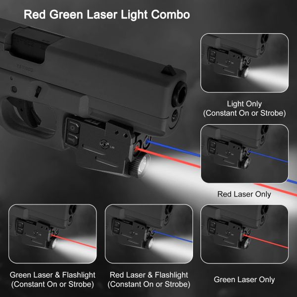 Tactical Laser Light Beam For Gun IPX4 Waterproof Blue / Red Laser Color