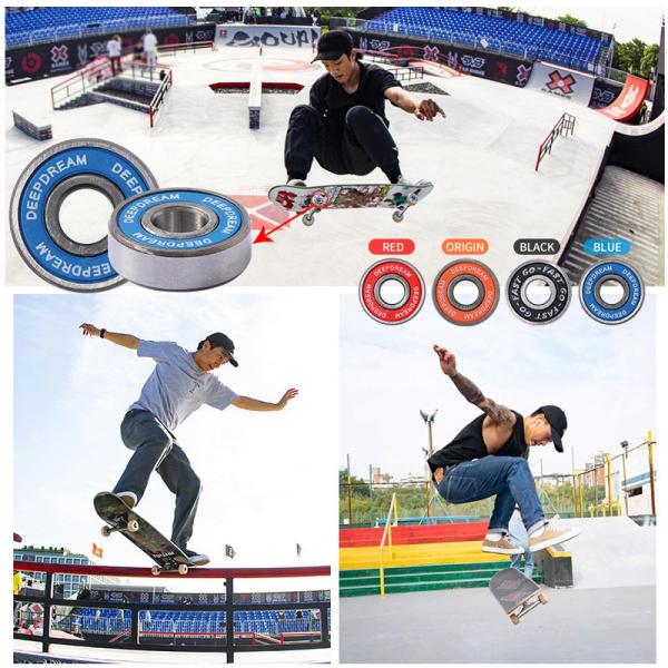 High-Speed Miniature Deep Groove Ball Bearing Skateboard Roller Bearing 608ZZ 608RS 608 2RS For Toys