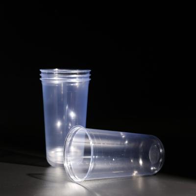 24OZ Clear Plastic PET U Shaped Plastic Cups Stackable Cups For Cold Drinks