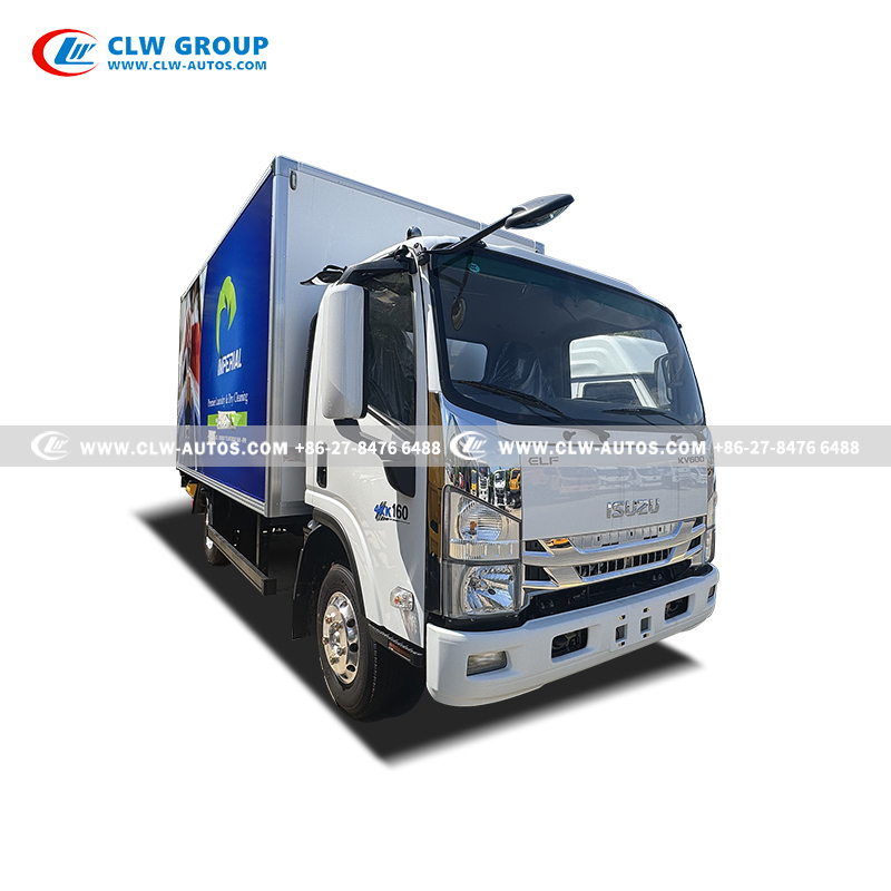 ISUZU KV600 5-Ton Dry Cleaning Delivery Truck with Insulated Cargo Box and 2-Ton Hydraulic Tailgate