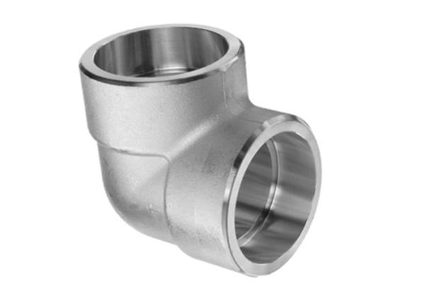Socket Welded Stainless Steel Forged Fittings , DN15 Stainless Steel 90 Degree Elbow