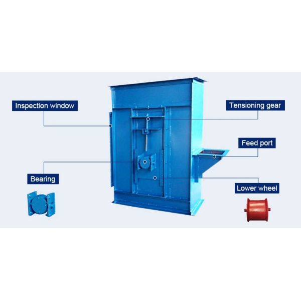 Elevador de cucharas de alta eficiencia para piedra caliza y clínker de cemento