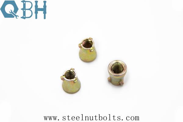 Conical Nut Zinc Plating Carbon Steel Non Standard Fasteners Yellow