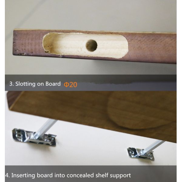 76mm Floating Shelf Support Bracket for Furniture Joint Hidden Cast Iron Wall Shelf