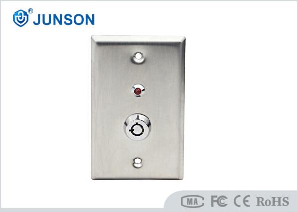 DC36V Door Release Key Switch Sandblast Stainless Steel NC COM