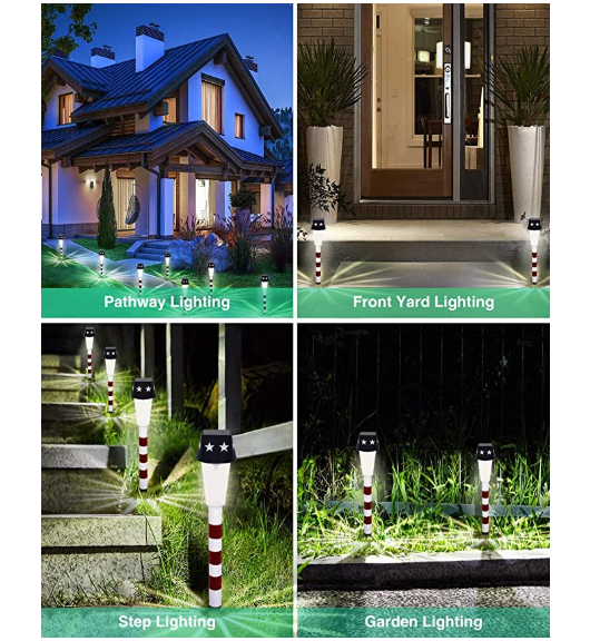 Warm White 1.2volts 12.87'' Waterproof LED Solar Garden Lights