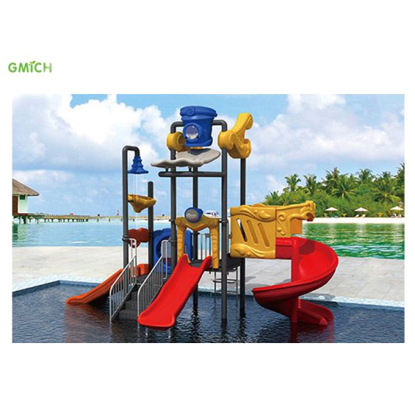 Outdoor Hotel Water Slide Amusement Park Water Park Play Equipment Fade Resistance