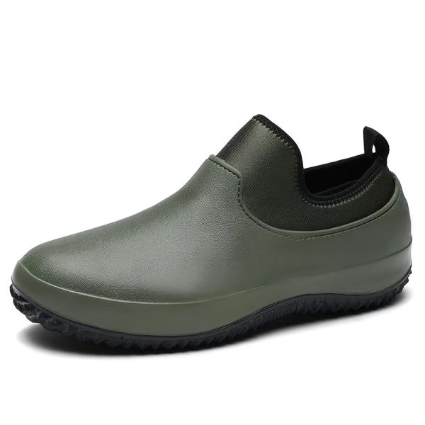 Más tamaño zapatos de trabajo de cocina unisex para exteriores antiderrapante resistente al agua duradero deslizante