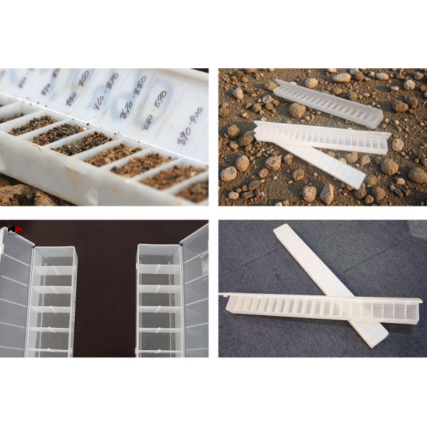 PP Rock Chip Tray with 10 Compartments for Mining Samples Injection-Molded