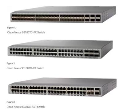 A série do nexo 9300-FX de Cisco comuta N9K-C93180YC-FX