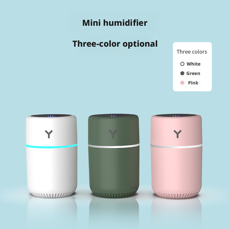 Compact Design Mini Portable Ultrasonic Humidifier 7 Color Lights for Home  Car Use