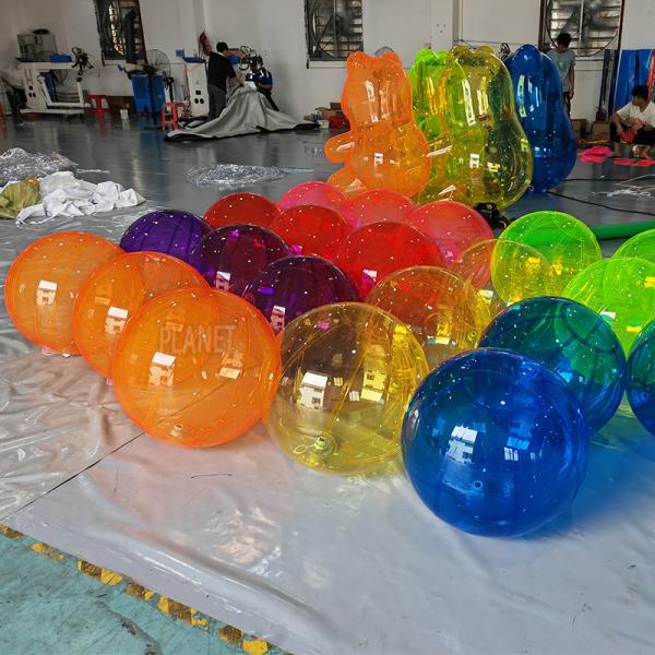 Custom Decorative Colorful Inflatable Clear Ball Inflatable Transparent PVC Balloon