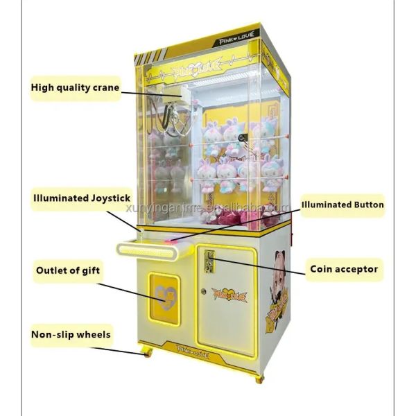 110V/220V/230V Parque de diversões Arcade Plush Doll Máquina de garra de brinquedo Grão de garra máquina de jogo