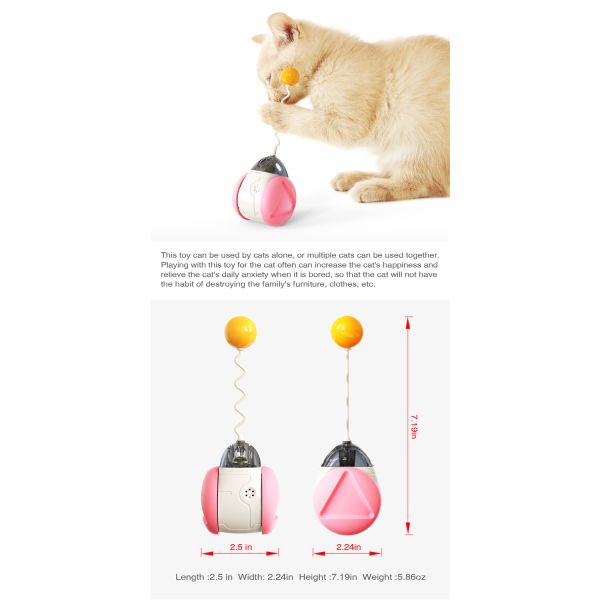 Interactive Catnip Cute Pet Toys Electric Automatic Rotating Tumbler Cat Toy