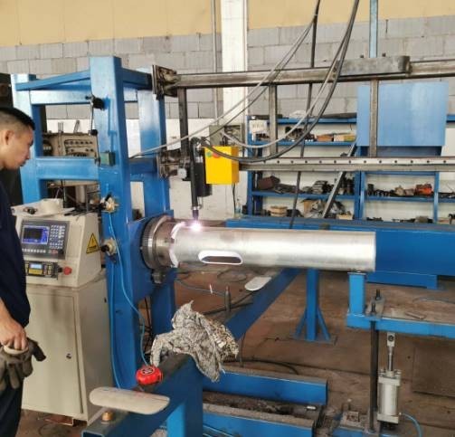 120mm 260mm Light Pole Welding Machine Conical Concrete Pole Making