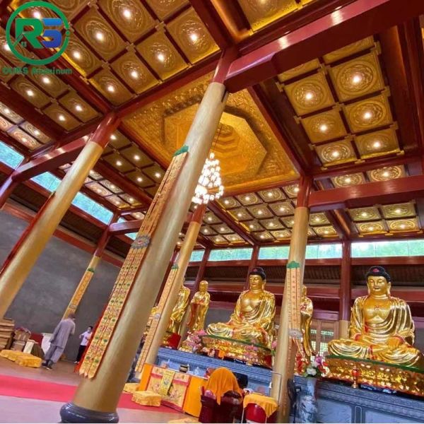 Atistic Pattern Aluminum Clip In Metal Ceiling Tiles 0.7mm Metal Ceiling Panel