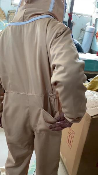 Cotton And Terylene beekeeping protective clothing With Apricot thin pointed hat bee clothes jumpsuit