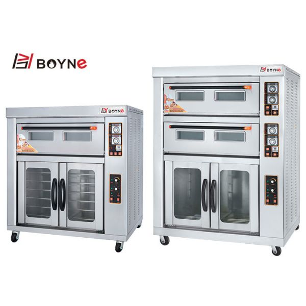 Bandejas dobles profesionales Oven With Proffer Commercial Kitchen eléctrico de la cubierta cuatro de la panadería