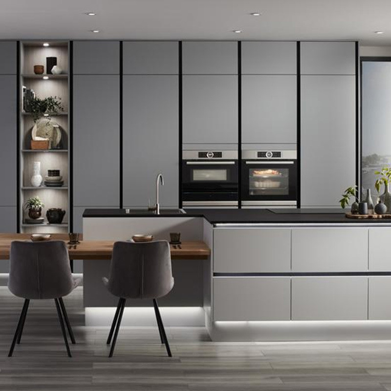 Blum Hardware Customized Waterproof Matte Kitchen Cabinets for Modern Kitchen Design