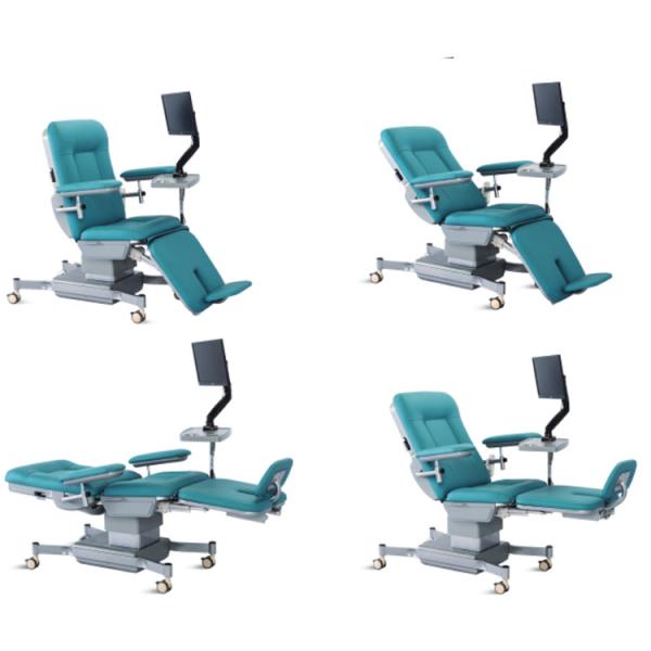 Blood Donation Chair Manufacturer Electric Three Function Dialysis Chair Hospital Patient Medical Recliner Chemotherapy