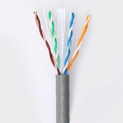 Unshielded UTP High Speed CAT6 Cable 23AWG 4P Solid Grey 500ft 1Gbps 250MHz