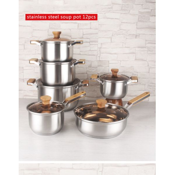 Cookware размера фабрики оптовый различный установил нержавеющую сталь 12pcs изготовленных на заказ баков оптовую варя набор бака и лотка