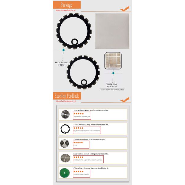 366mm L'anneau de diamant soudé au laser lames de scie pour béton pour la coupe à sec béton brique de béton armé