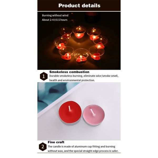 Bougie de thé blanc sans fumée pour la décoration de la maison