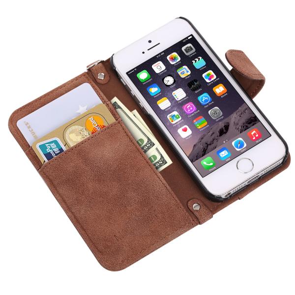 Flip Leather Case Cover IPhone 5 5S SE With Hiden Magnetic Clasp Money Porket