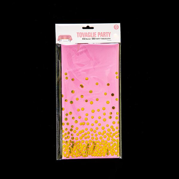 150cm Pink Disposable Tablecloth Plastic Table Cloth Rectangular