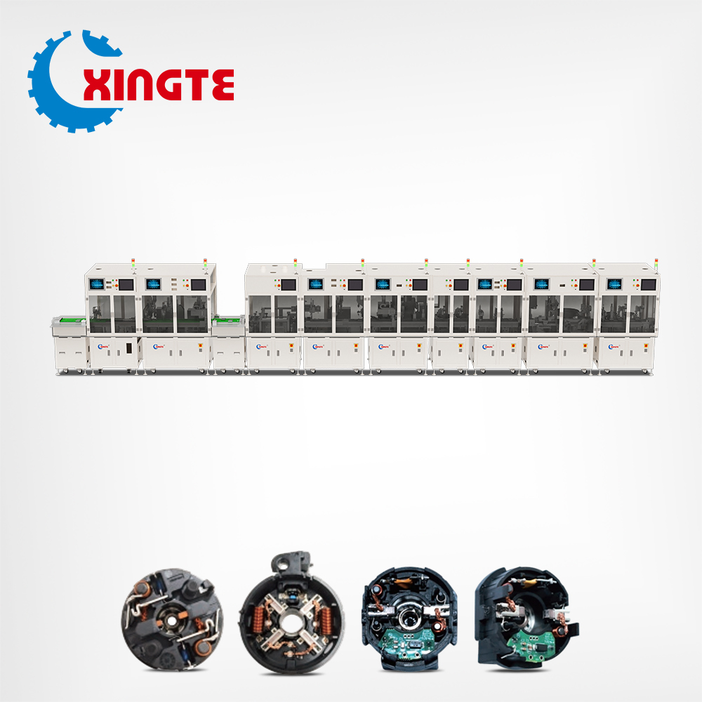 Motor End Cover Automatic Line with 600 Pcs UPH, 99% Yield Rate and Visual Inspection for Automotive Brushed Motors