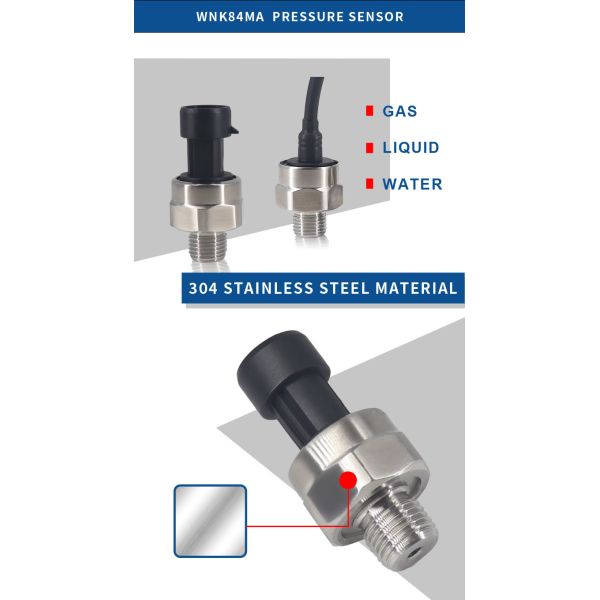 0-10bar Stainless Steel Submersible I2C Water Pressure Sensor 1/4 NPT Connection