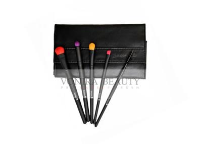 5 PCS Black Gift Packing Eye Makeup Brush Set With Black Purse Case