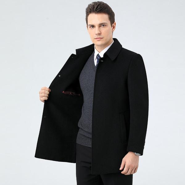 Colete de caxemira de lã de dois lados, elegante e sustentável, para homens