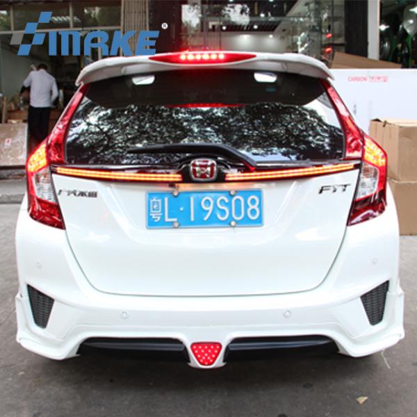 ABS Rear Trunk LED Spoiler Light Replacement For Honda Jazz Fit Driving Light