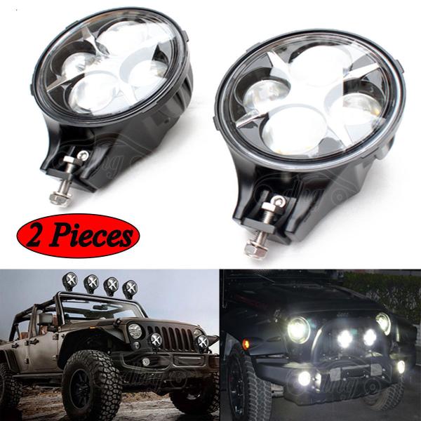 60W CREE LED Work Light Round White Fog Light For Jeep Wrangler Off Road 4X4