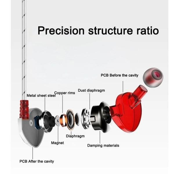 QKZ CK6 mobile phone line control headset magnetic adsorption design hanging ear bass sports headset