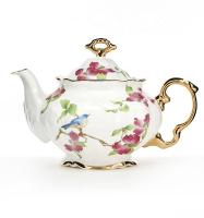 2 litros de cerámica tetera cerámica floral tetera de gran capacidad para el té de la tarde