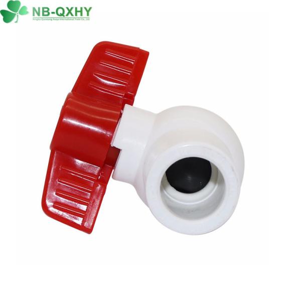 Chinese PVC Compact Ball Valve with Glue Connection Form and All Size of Colorful Box