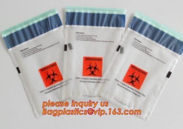 Lab Bags Specimen Bags zip bag, Medical Grade Laboratory Specimen Bag, Three Wall Biohazard Specimen Bag With a Document