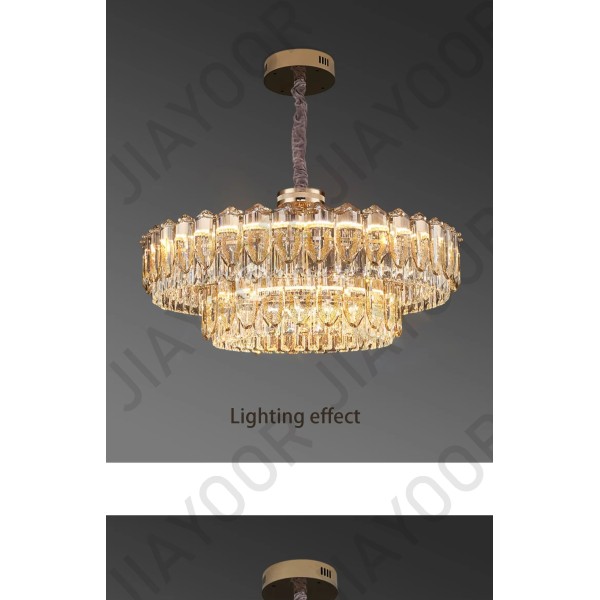 Led Light Bedroom Lamps Ceiling Modern Luxury Crystal Lamp Villa Living Room Pendant Light (WH-CY-270)