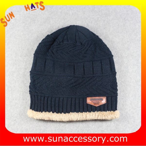 AK17018 Sun Accessory advertising  winter knitted beanie hats for mens,Logo can be added