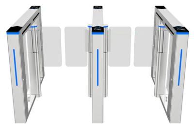 RS485/TCP-IP Communication Interface Speed Gate with Standard 300mm Swing Arm Length and Illegal Intrusion Alarm