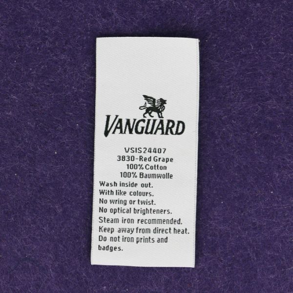 White Center Fold Cotton Neck Woven Garment Labels Main Lables