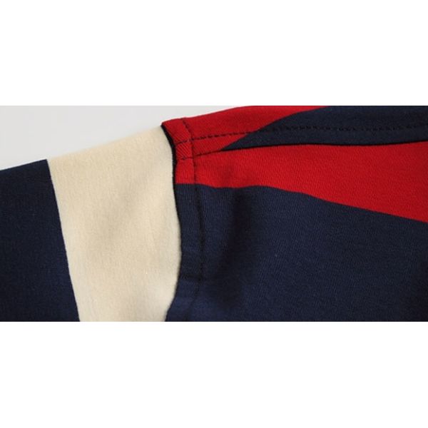 Fashionable Style Casual Work Uniforms , Classic Mens Polo Shirts With Yarn Dyed Stripe