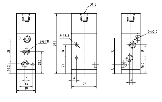 Tipo válvula de control neumático neumática de 4A210 M5~G1/2 de Airtac”
